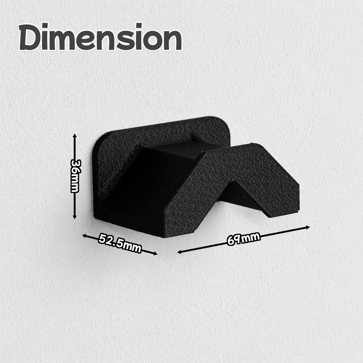 Wall-Mounted Headphone Holder with Adhesive or Screw Installation – product image 3