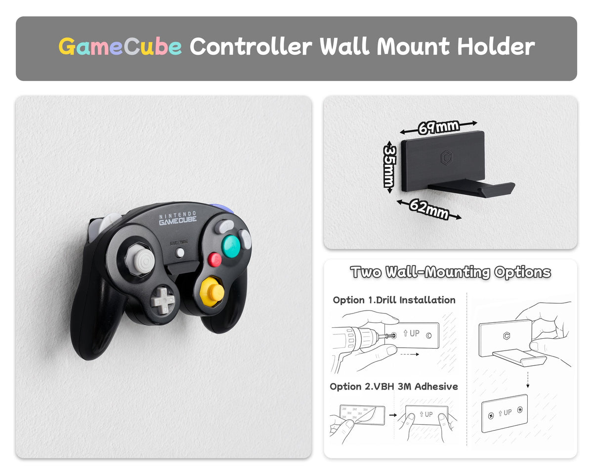 Wall-Mounted Holders for N64, SNES & GameCube Controllers – product image 5