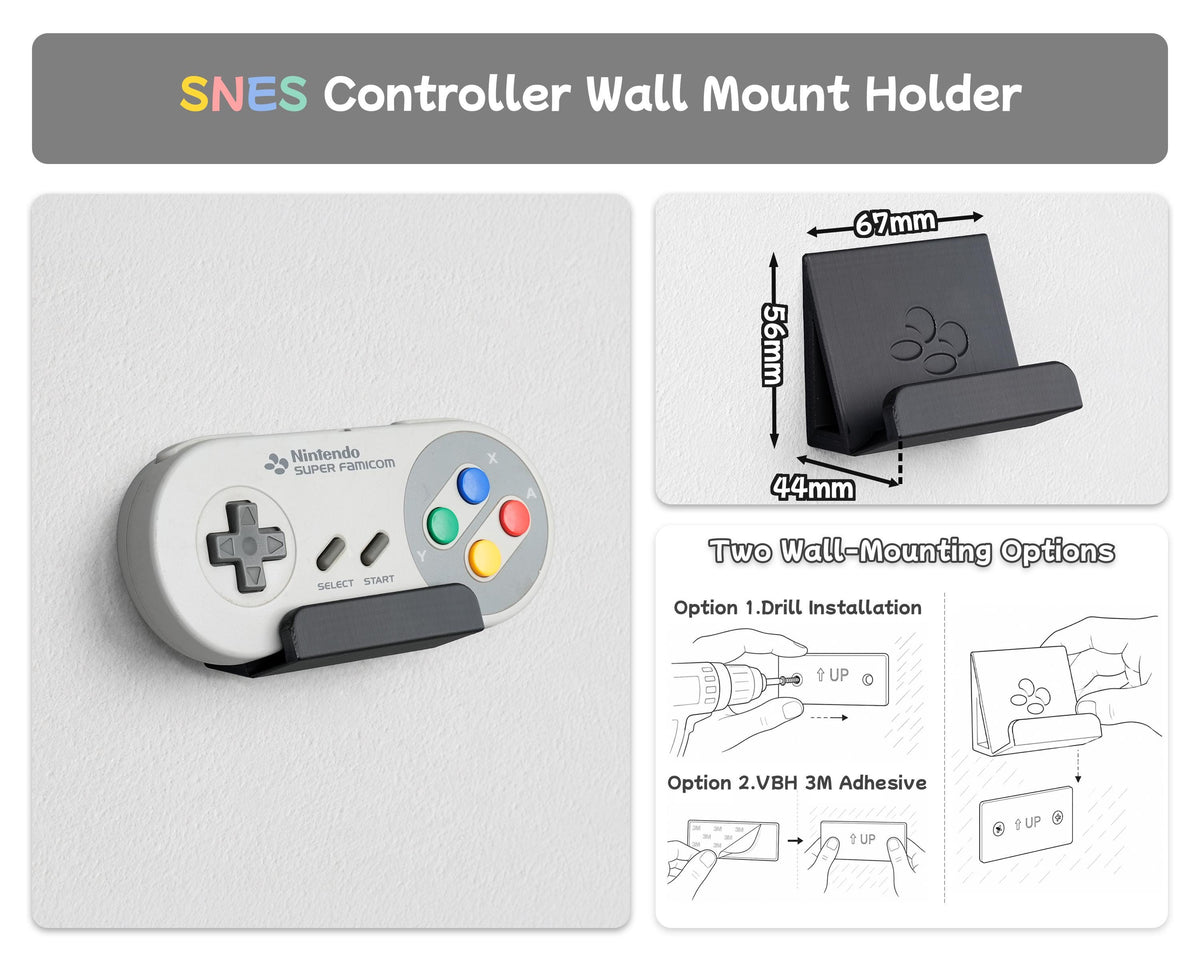 Wall-Mounted Holders for N64, SNES & GameCube Controllers – product image 3