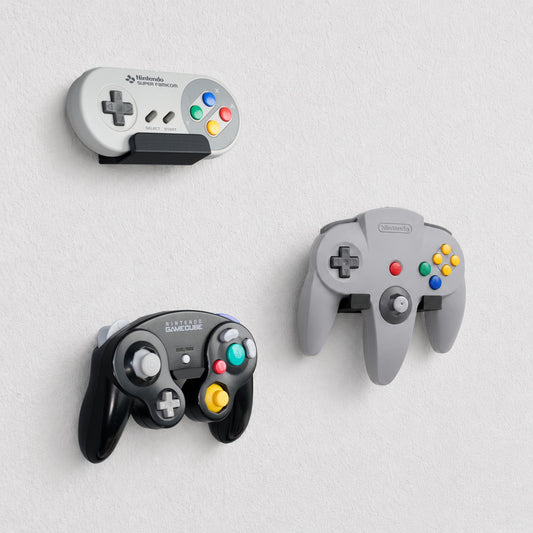 Wall-Mounted Holders for N64, SNES & GameCube Controllers – product image 1