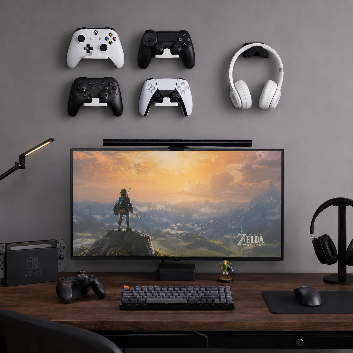 Wall-Mounted Headphone Holder with Adhesive or Screw Installation – product image 2