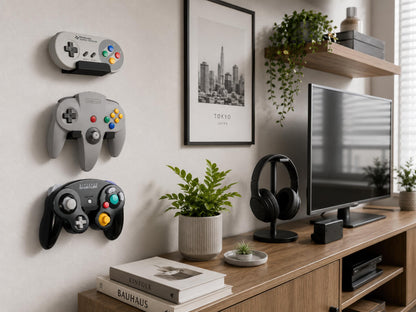 Wall-Mounted Holders for N64, SNES & GameCube Controllers – product image 2