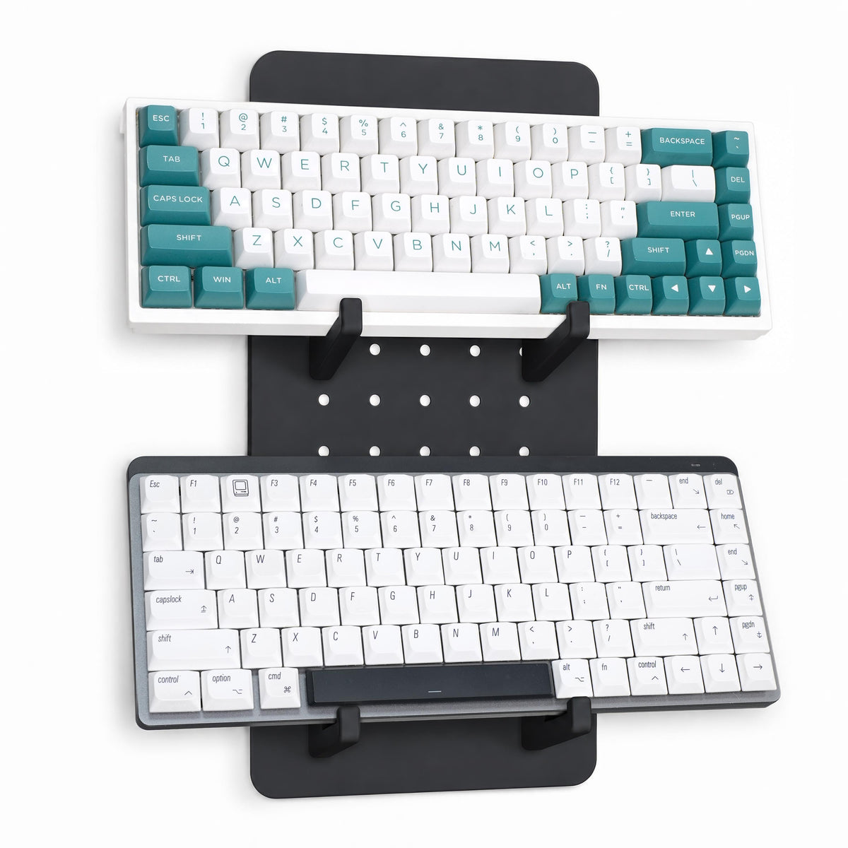 Metal Pegboard Keyboard Display for Two Keyboards – product image 3