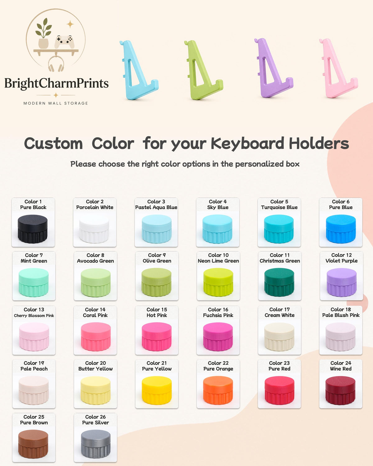 Metal Pegboard Keyboard Display for Two Keyboards – product image 8