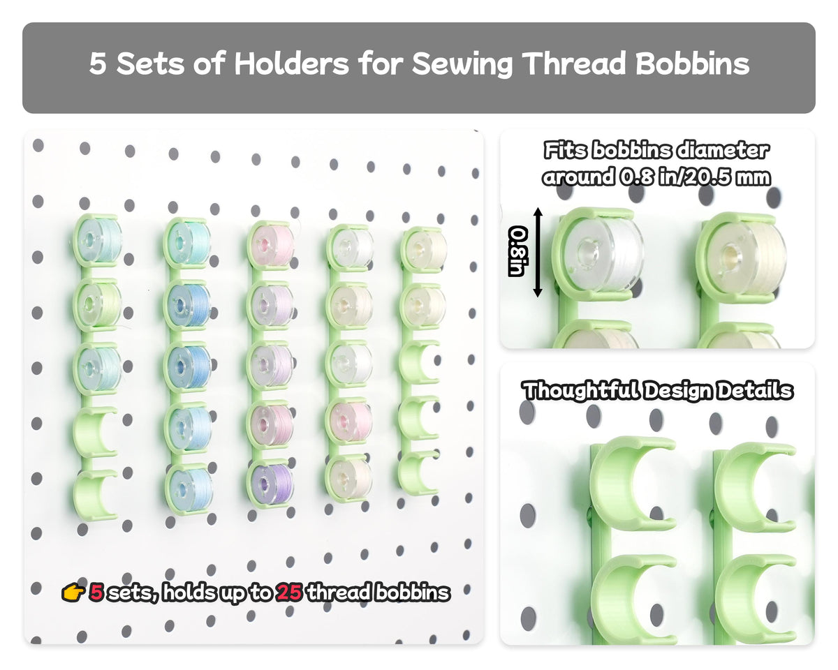Sewing pegboard organizer component and color reference 6