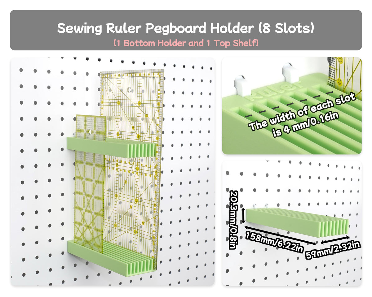 Sewing pegboard organizer component and color reference 7