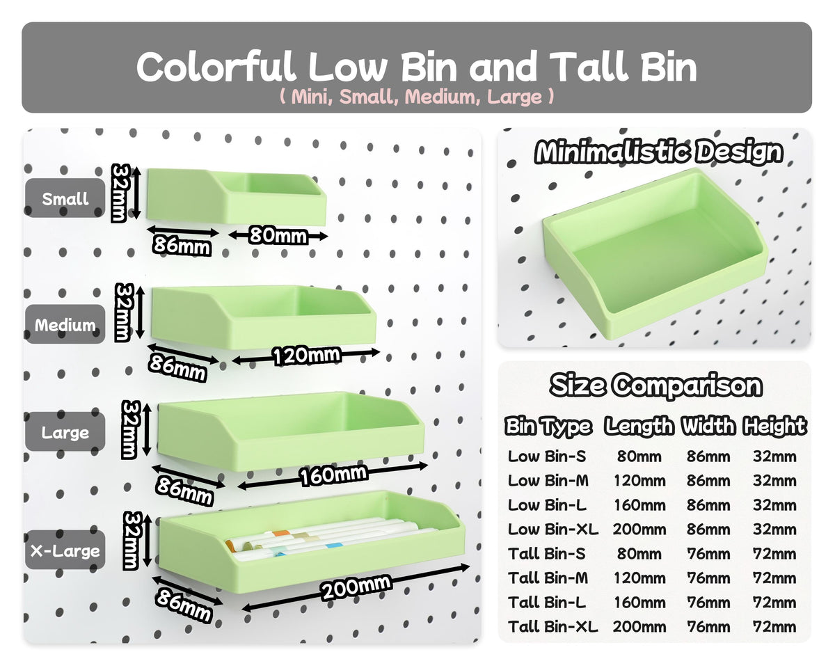 Sewing pegboard organizer component and color reference 10