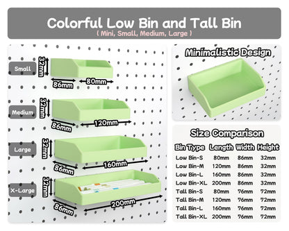 Sewing pegboard organizer component and color reference 10
