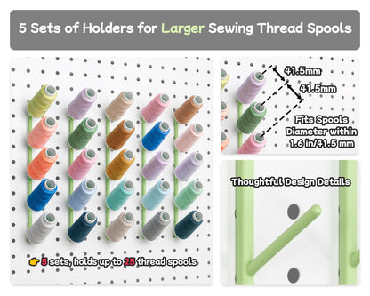 Sewing pegboard organizer component and color reference 4