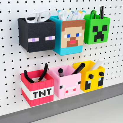 Minecraft Pegboard Storage Bins Set