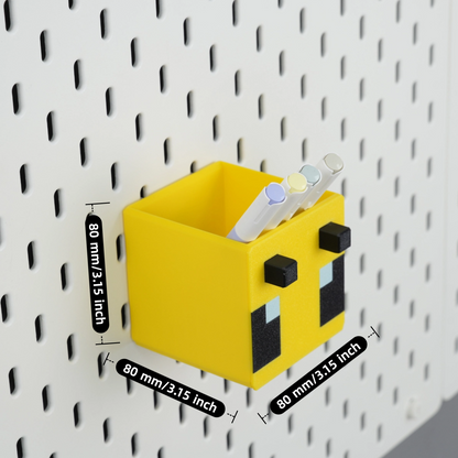 Minecraft Bee Storage Bin for Pegboard