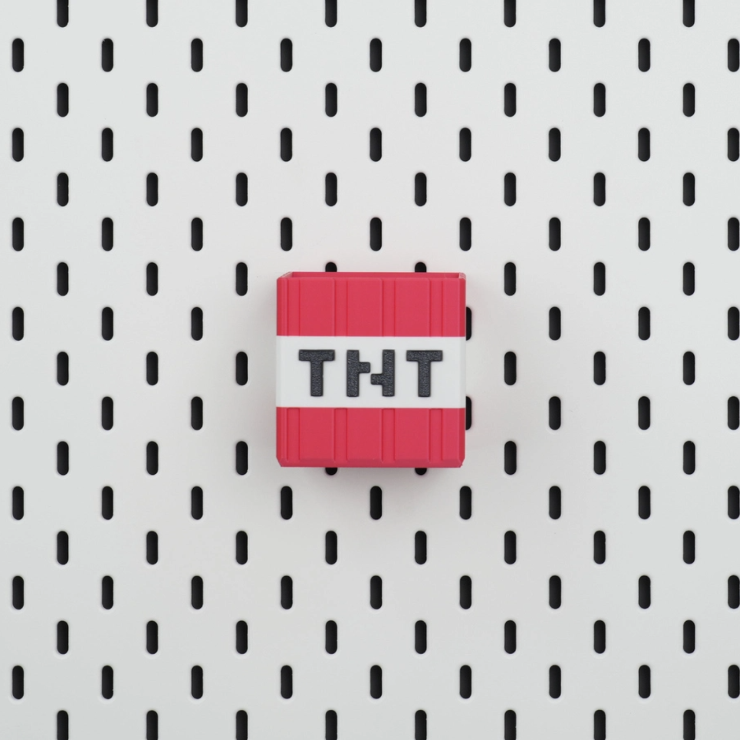 Minecraft TNT Storage Bin for Pegboard