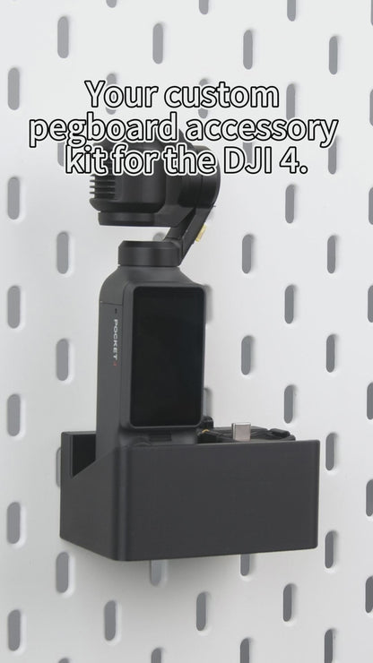Pegboard Camera and Handle Holder for DJI OSMO Pocket 4