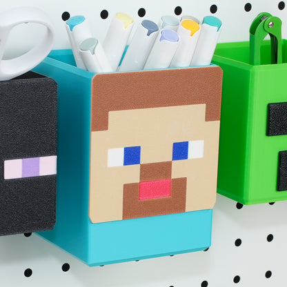 Minecraft Steve Storage Bin for Pegboard