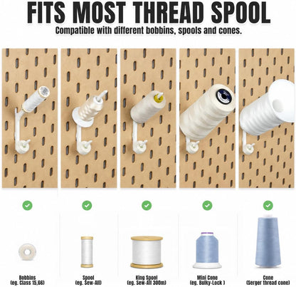 YDMeiker white dual-arm thread spool holders for IKEA SKÅDIS, 16-pack — product image 3